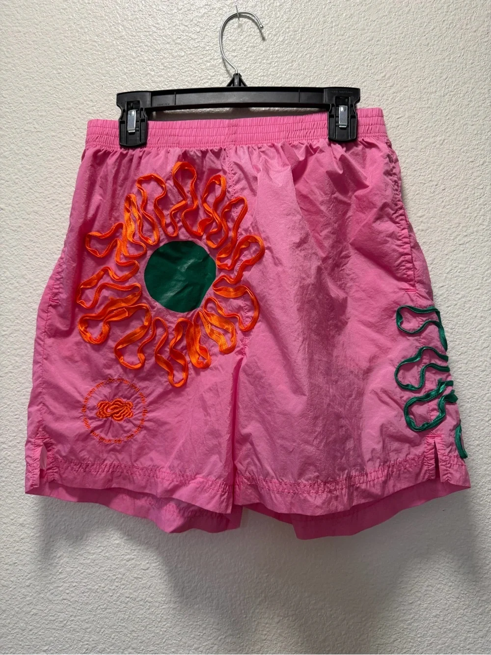 Nike Uphoria Pink Embroidered Floral Women's Shorts